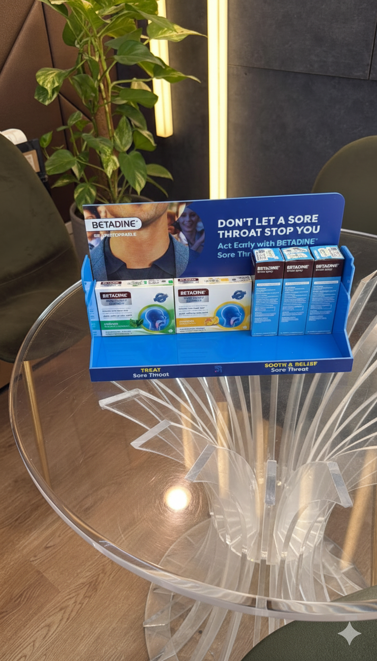 display unit and acrylic table