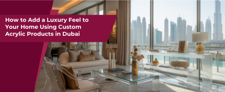 Close-up view of a modern interior with stylish acrylic décor elements and geometric patterns, highlighting sleek and contemporary design