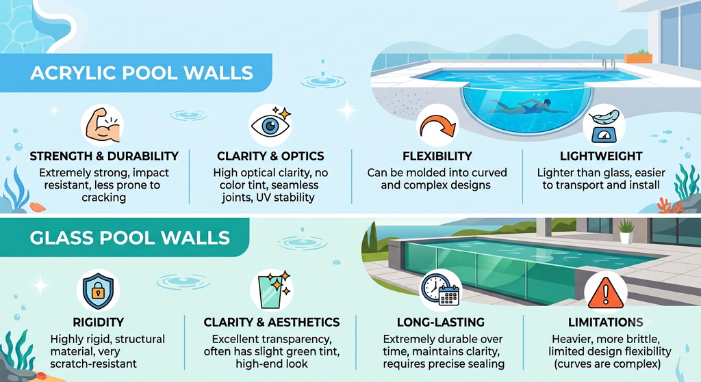 Acrylic Panels for Pool Walls